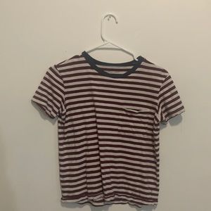 A striped t-shirt that has been used from American Eagle!